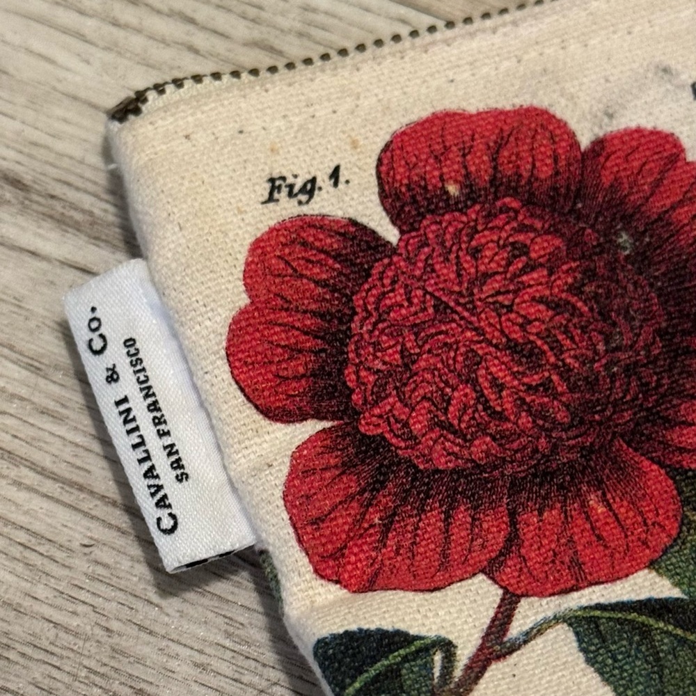 NEW Cavallini & Co. Botanica Tote Bag And Small Matching Cosmetic Bag Set - Picture 6 of 6